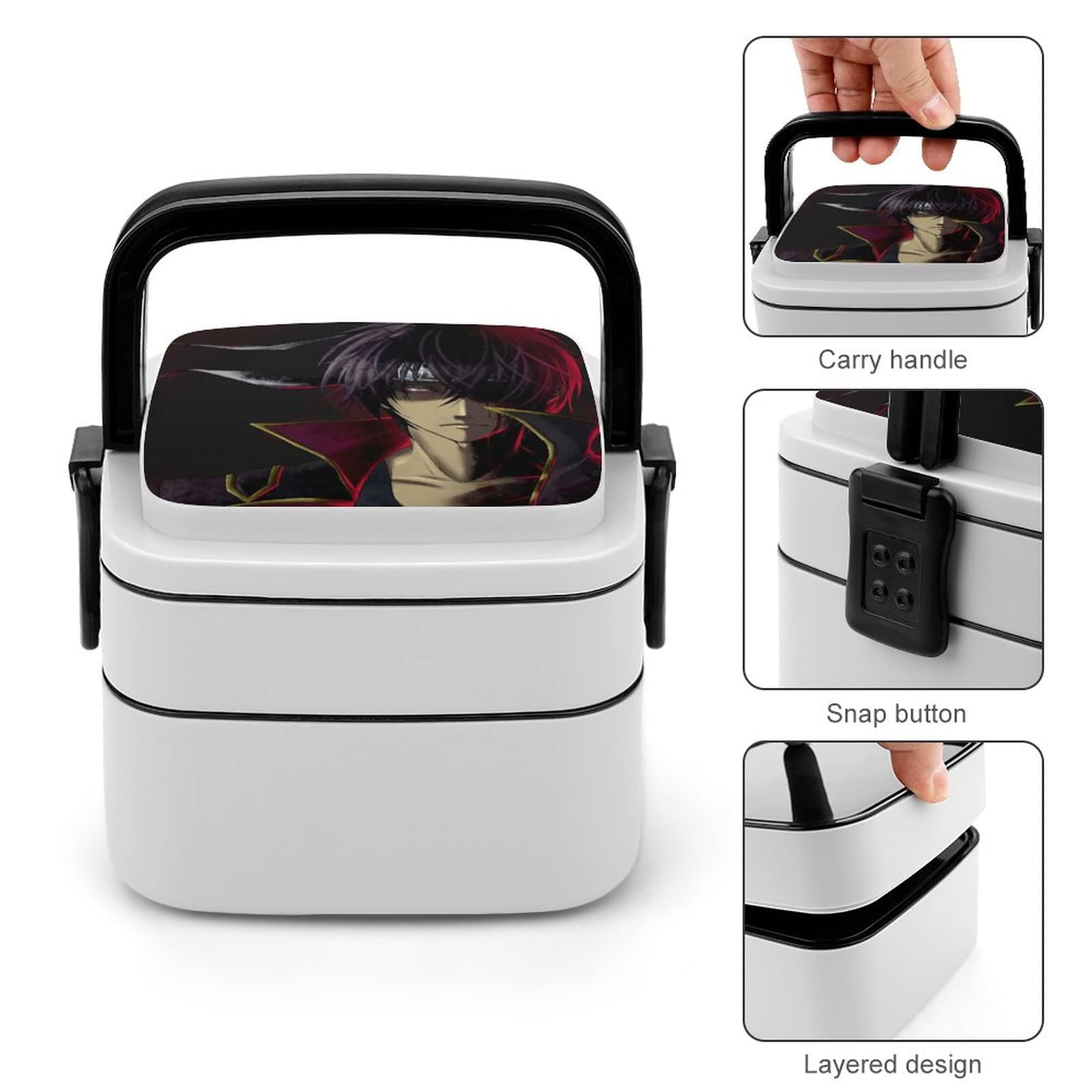 Amazon | 銀魂 ダブルレイヤー 弁当箱 シンプル ランチボックス 抗菌